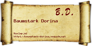 Baumstark Dorina névjegykártya