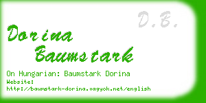 dorina baumstark business card